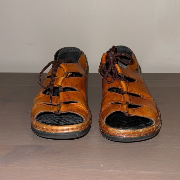 Reiker Cognac Leather Sandals - Women’s Size 37 - Picture 3 of 9